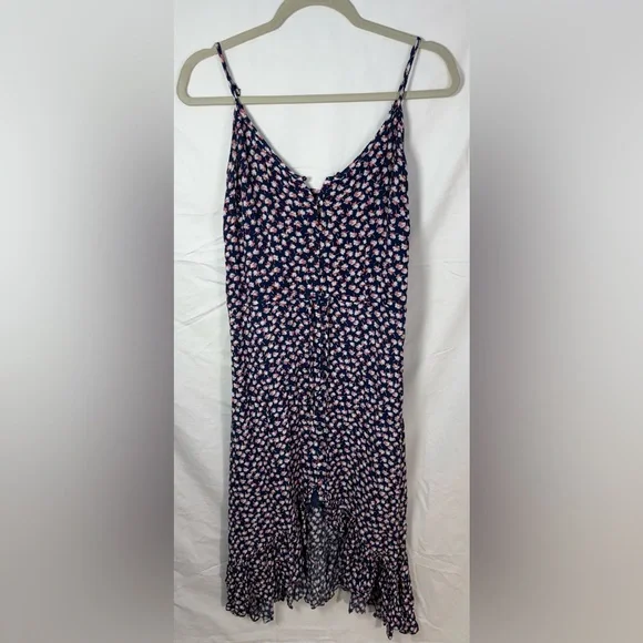 Rails Frida Pink Poms Floral Button Front Midi Dress Small - Picture 2 of 8